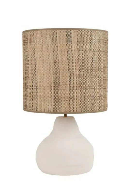 Lampe à poser blanche PORTINATX M H58cm E27