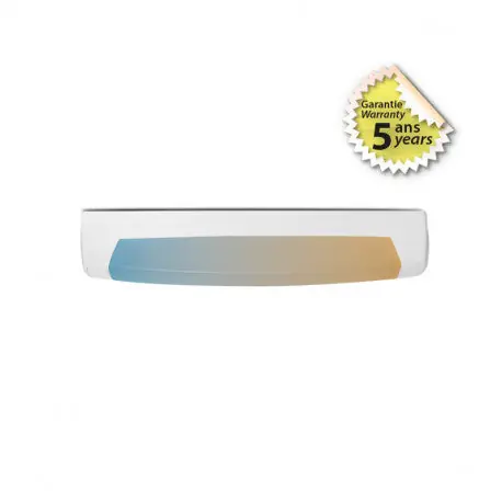 Réglette LED salle de bain COMPACTO 8W CCT 3000\\/4000°K IP44 avec interrupteur ON\\/OFF et prise 230V
