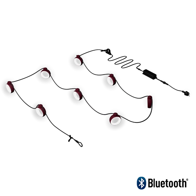 Guirlande HOOPIK cerise noire