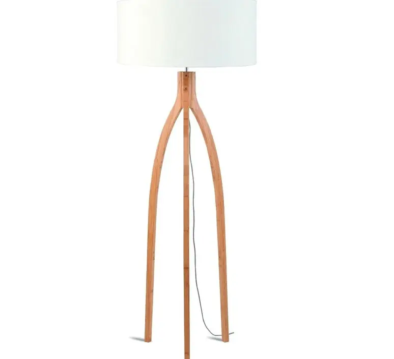 Lampadaire Annapurna- 6030, Bambou\\/Lin blanc