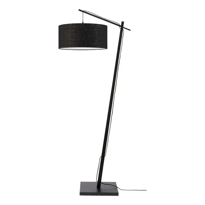 Lampadaire Andes noir, Bambou\\/Lin noir