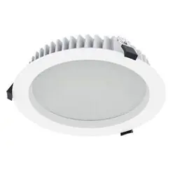 Downlight Blanc TERTIA 190MM 18W CCT 3000\\/3500\\/4000K 2160Lm max 90° UGR<19 prismatique IP44