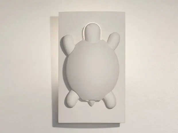 Applique enfants plâtre blanc TORTUE