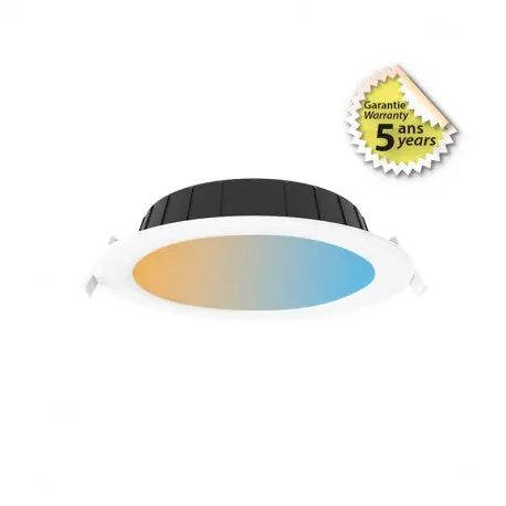 Downlight blanc CYNIUS 21W CCT 3000\\/4000\\/6500°K 2785Lm IP65 - 50.000H