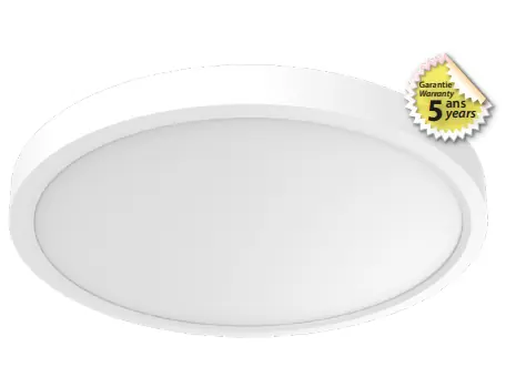 Plafonnier blanc LUNA II Ø235MM 18W CCT 3000\\/4000\\/6000°K 2070Lm max - 50.000H