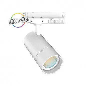 Spot led sur rail avec adapteurs 3 allumages blanc FOCUS SLIM II 10\\/15\\/20W CCT angle ajustable