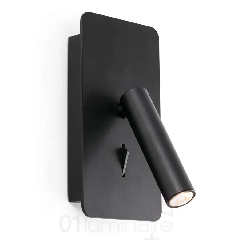 Applique liseuse noire SUAU USB 3W 3000°K 140Lm