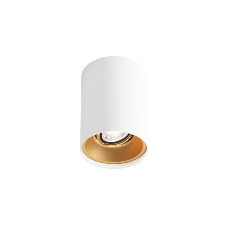Plafonnier cylindrique blanc\\/or SOLID 1.0 11,6W 3000°K 800Lm