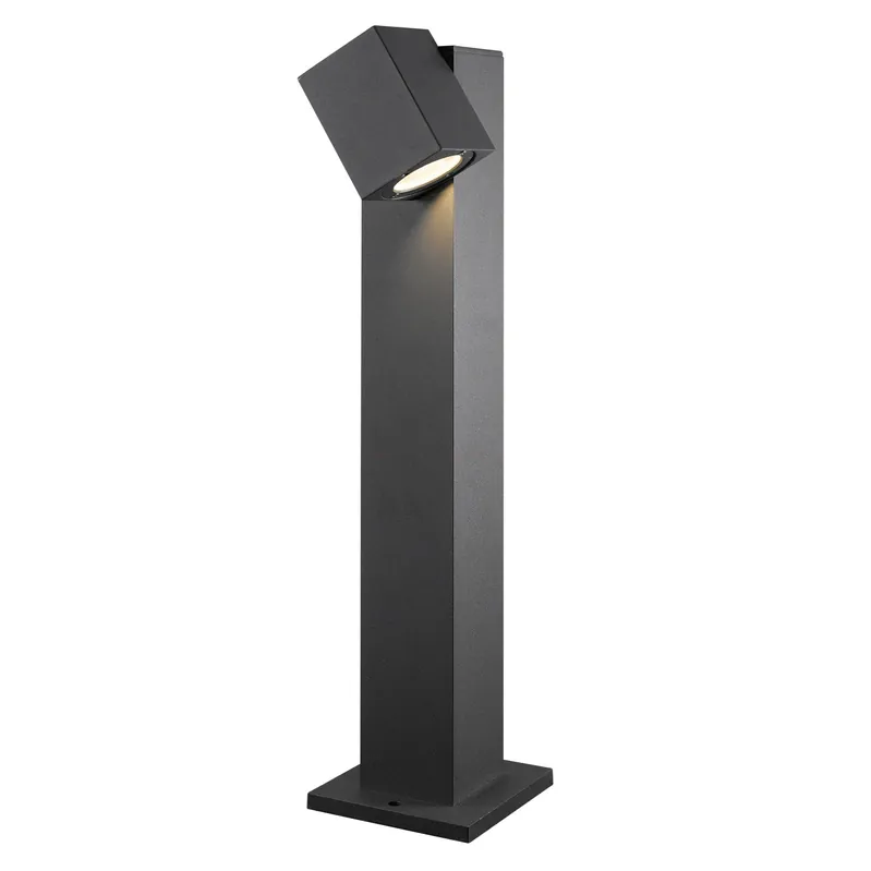 Borne tilt SUEVIS IP54 LED COB 7W 750lm CRI80 3000K 96º 650mm Anthracite