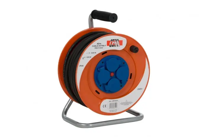 Enrouleur électrique 4 prises - 25m de câble HO7RNF 3G1,5