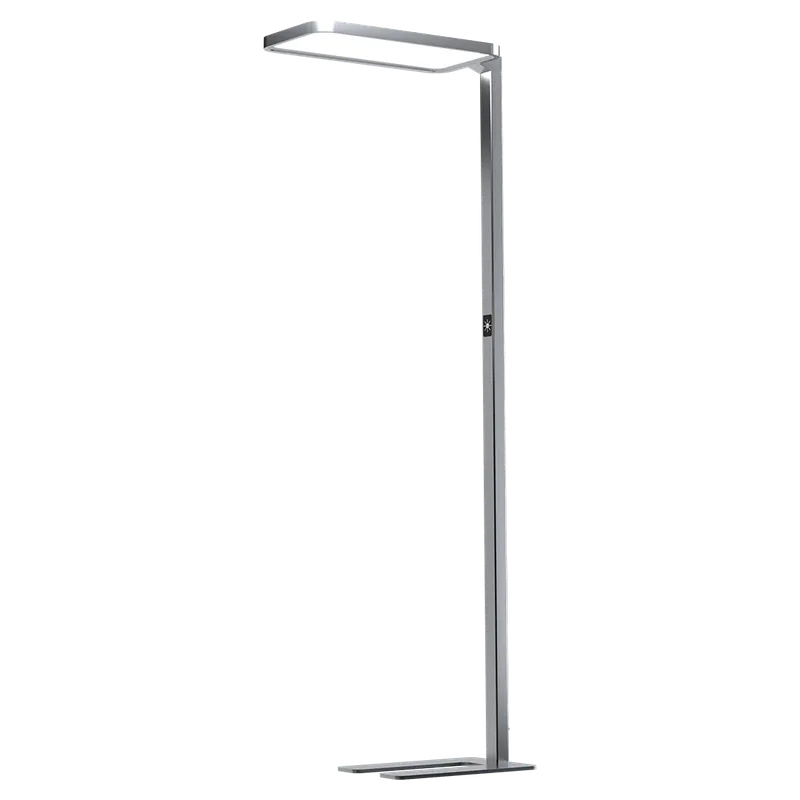 Luminaire sur pied FLOW 610mm Aluminium RAL9006 4000K 60W UP&DOWN Gradable