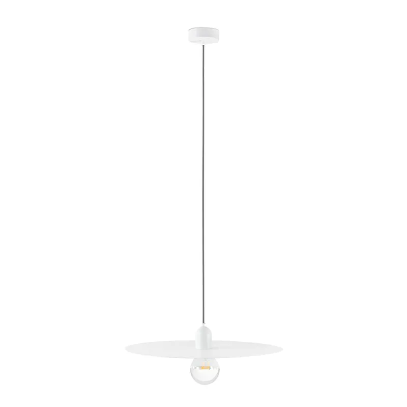 Suspension blanche PLAT 15W E27