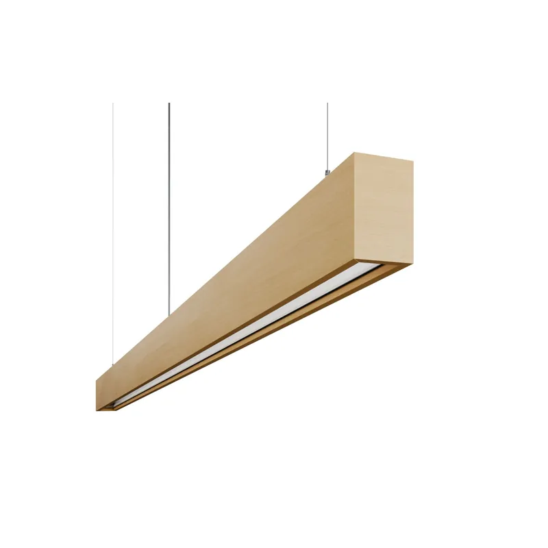 Suspension linéaire bois FOREST DE 1690mm 46W -230Vac-4000K - ON\\/OFF - DIF.OPAL
