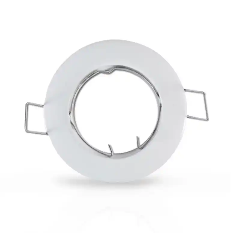Support spot rond blanc fixe