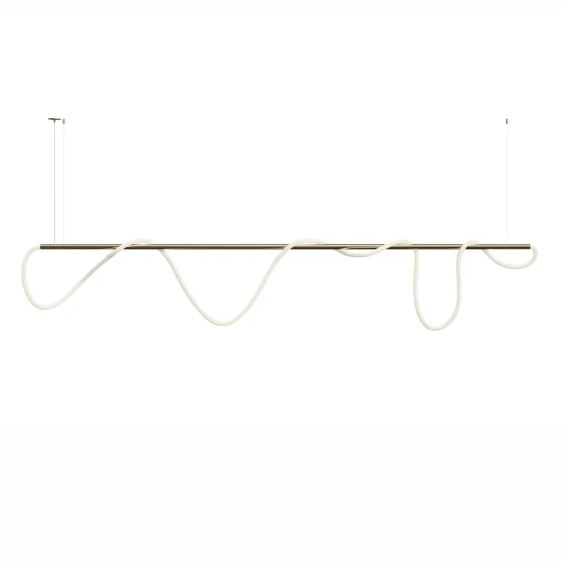 Suspension déco KAA LINE de 1000mm + LED 1500mm 30W -230Vac-3000K - ON\\/OFF-Or mat
