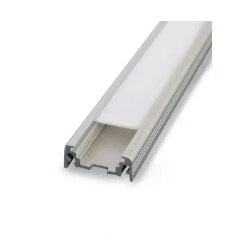 Profilé plat 2M en aluminium brut pour bandeaux LED