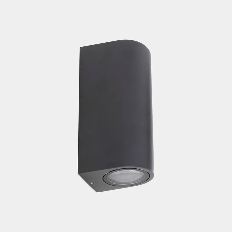 Applique IP66 Eko Double Emission GU10 8W Gris urbain 556lm