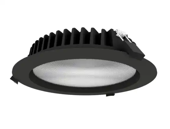 Downlight noir TERTIA 280MM 30W 3000\\/3500\\/4000K 90° prismatique sans driver