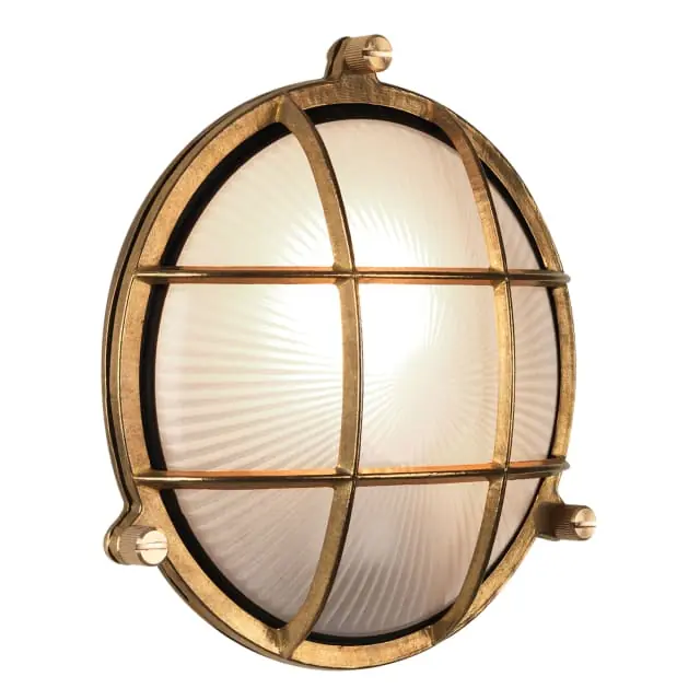 Applique exterieure ronde en laiton E27 42W IP44