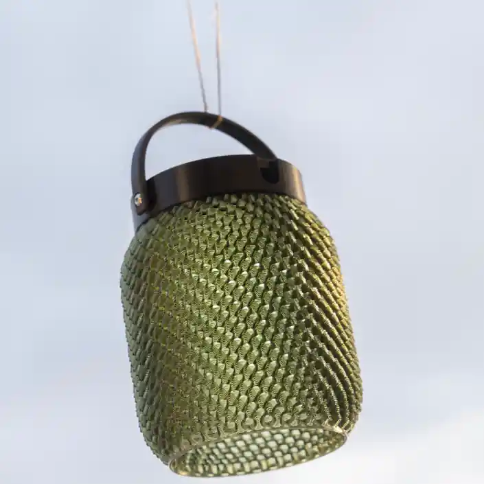 Lampion solaire à suspendre vert olive 200lm