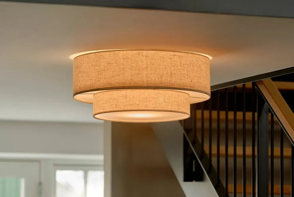 Plafonnier en tissu MALODIN Ø500MM\\/350MM E27