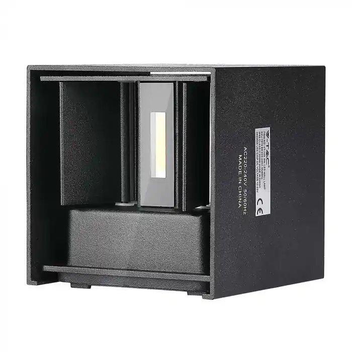 Applique extérieur carrée Noire Aluminium VT-759 BRIDGELUX 5W 700lm 3000K IP65 Garantie 2 ans