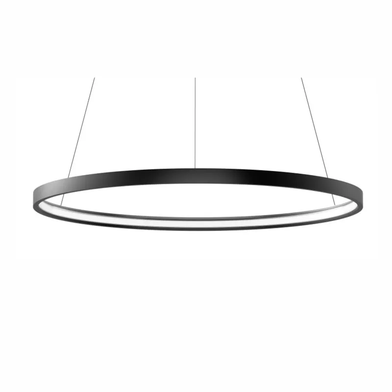 Suspension circulaire noire Ø70CM ZERO-IN 44W 3000°K 2904Lm DALIf