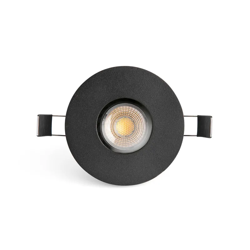 Spot NIVA Pinhole fixe noir 1 X GU10 IP20