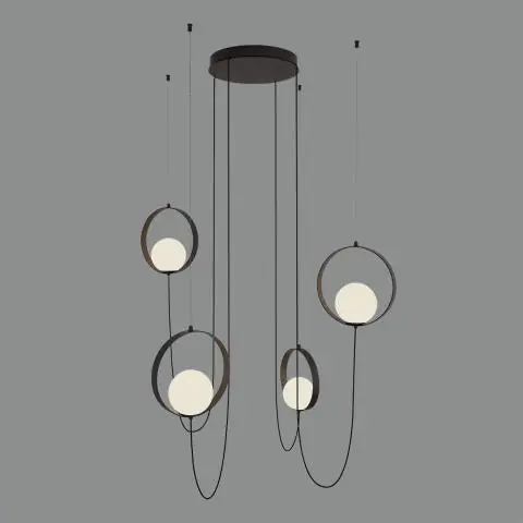 Halo Chandelier 4L Noir