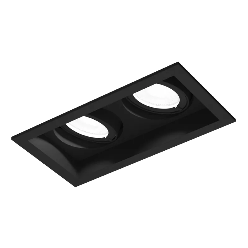 Spots encatrés PLANO petit 2.0 LED 2x6W 2700K Noir