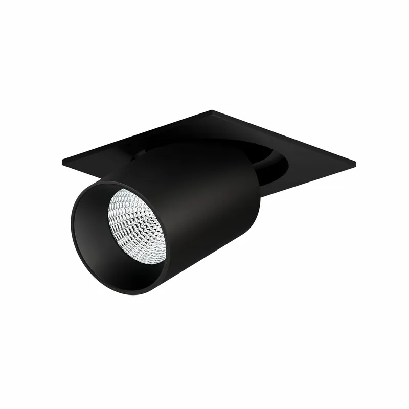 Spot encatré orientable OXO SQ Dimmable 12W 15º\\/38º\\/60º CCT SWITCH 2700K\\/3200K\\/4000K Noir Mat