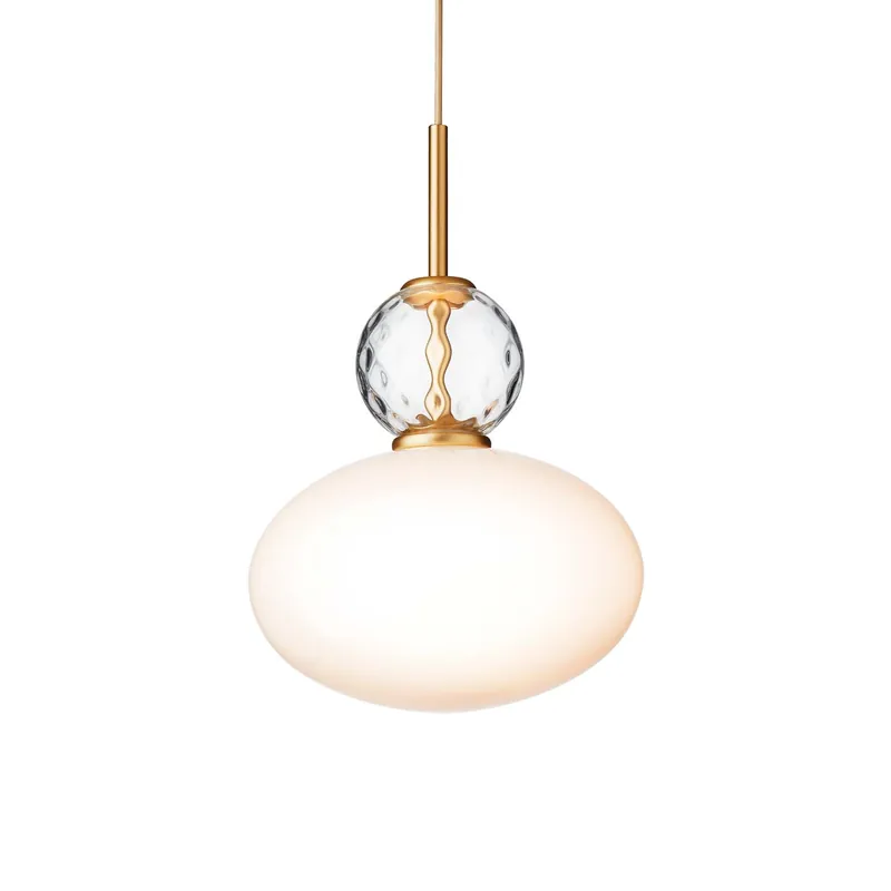 RIZZATTO 32 - Suspension en verre art déco, création designer