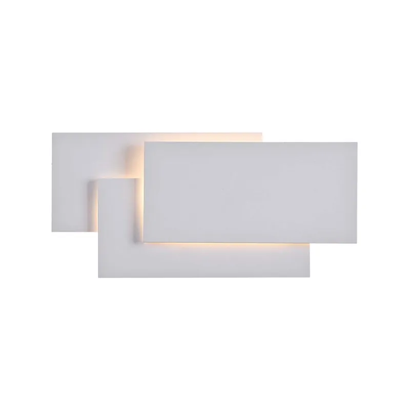 TRAME - Applique murale design géométrique acier blanc