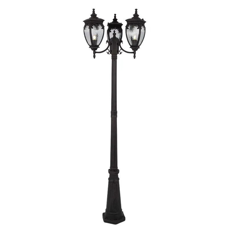FLEUR - Grand lampadaire d'extérieur style italien ancien