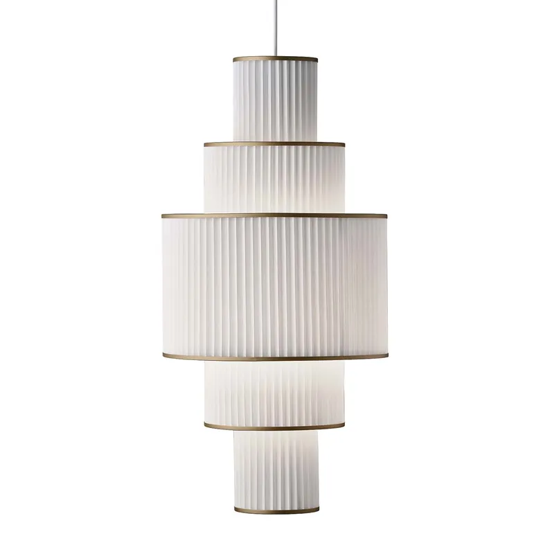PLIVELLO 113 - Suspension chic en papier plissé artisanale, blanc ou vert