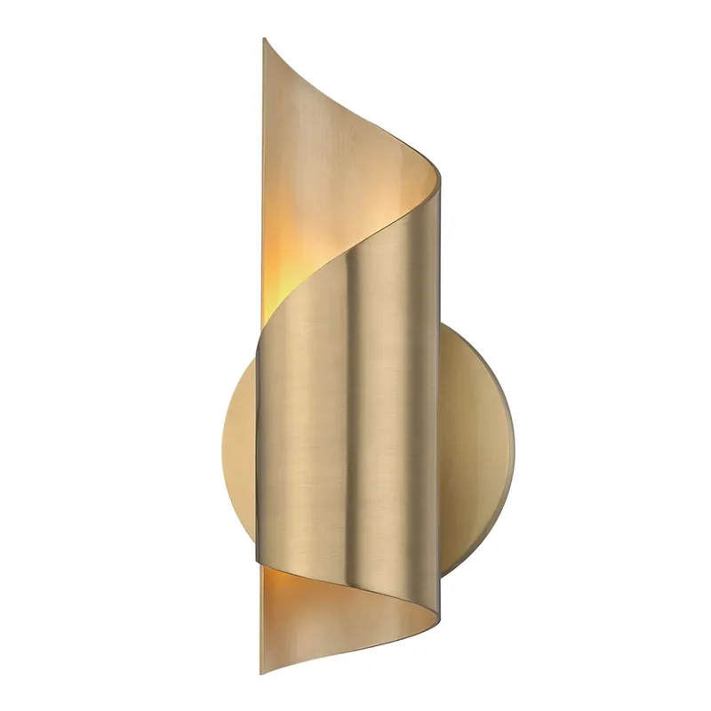 EVIE - Applique murale torsadée design en laiton, bronze ou acier