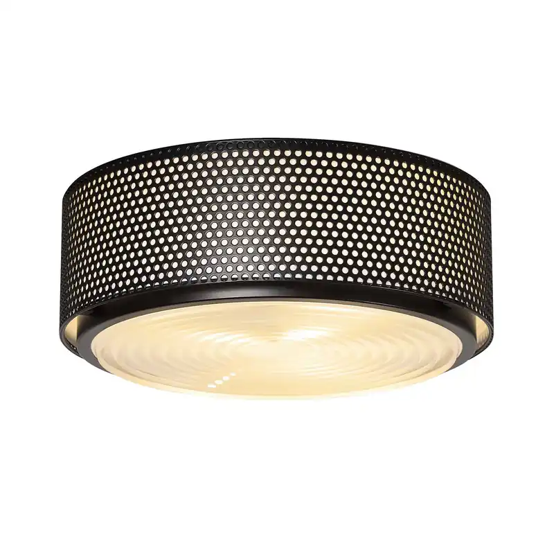 G13 - Plafonnier rétro vintage années 50 design acier perforé