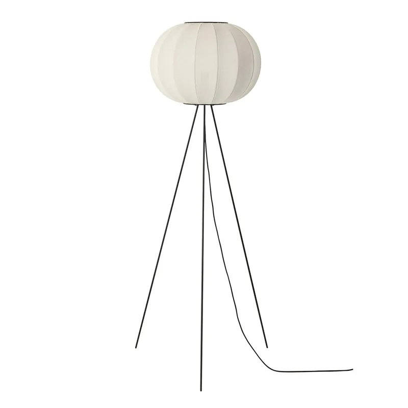 KNIT-WIT - Lampadaire sur pied tissé japandi ovale citrouille