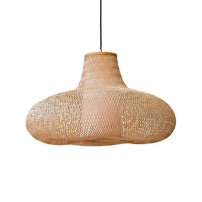 MAY - Suspension en bambou tressé style bord de mer