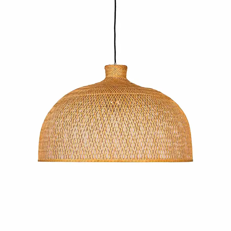 M1 - Suspension artisanale en bambou tressé style exotique