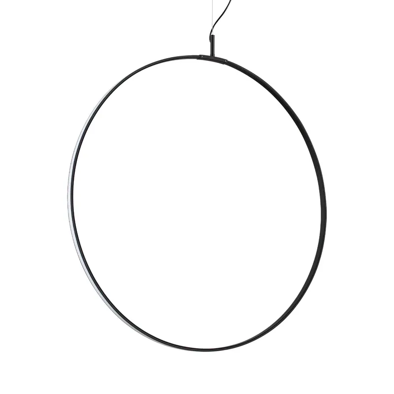 CIRCUS - Suspension cercle noir LED intégrée