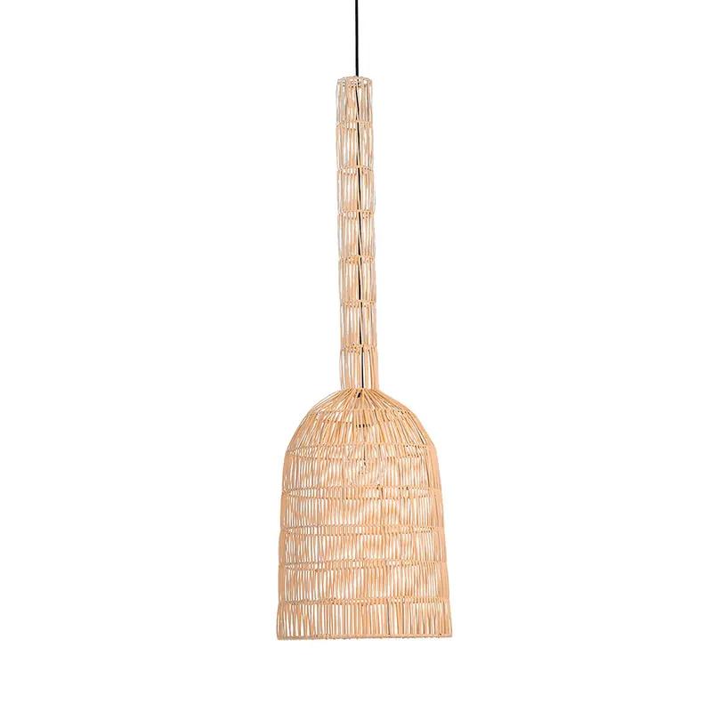 UMUT 2R - Suspension cloche en bambou tressé beige ou noir