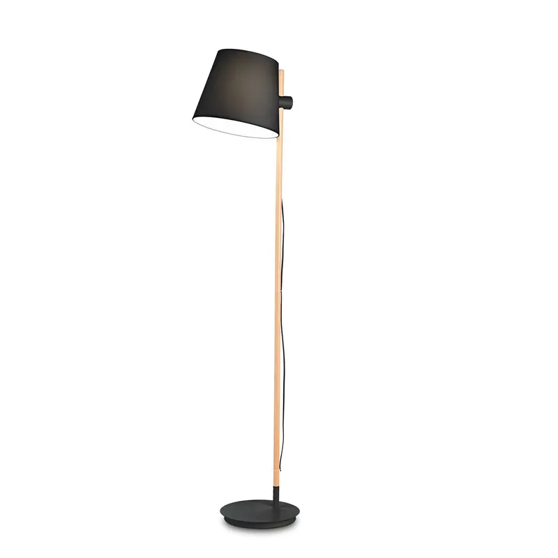 AXEL - Lampadaire en bois scandinave et tissu