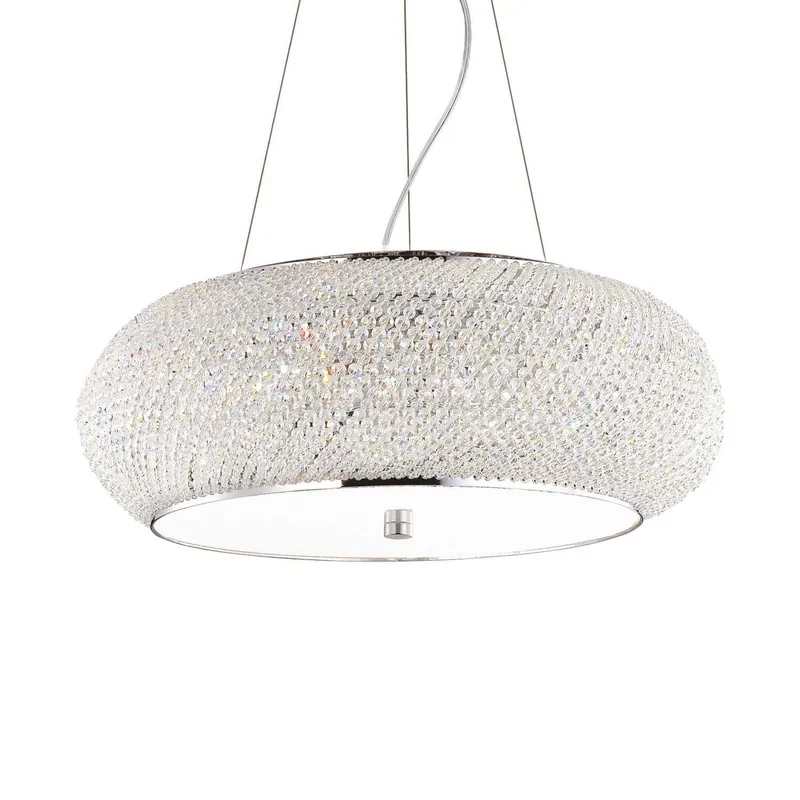 PASHA - Lustre luxueux à facettes de cristal transparent ou doré