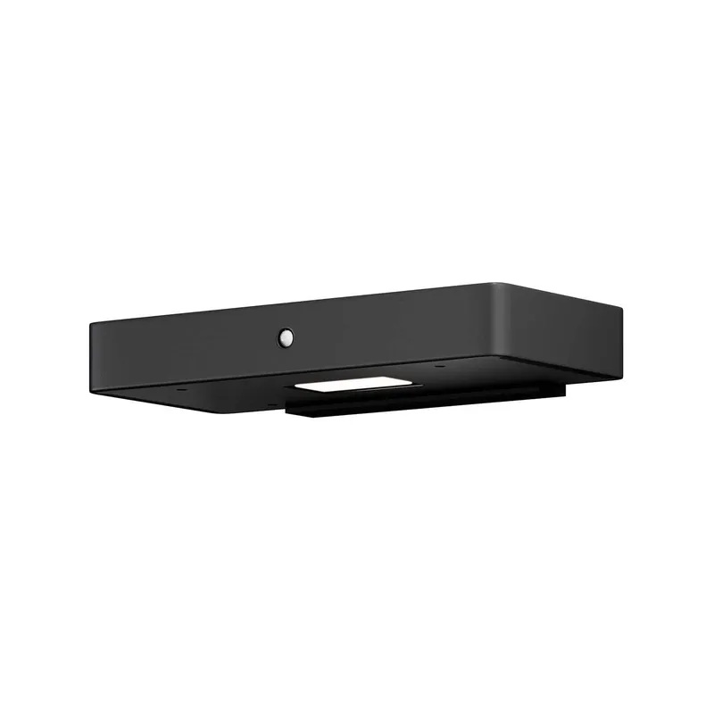 Pir - Luminaire extérieur mural solaire en alu noir design moderne