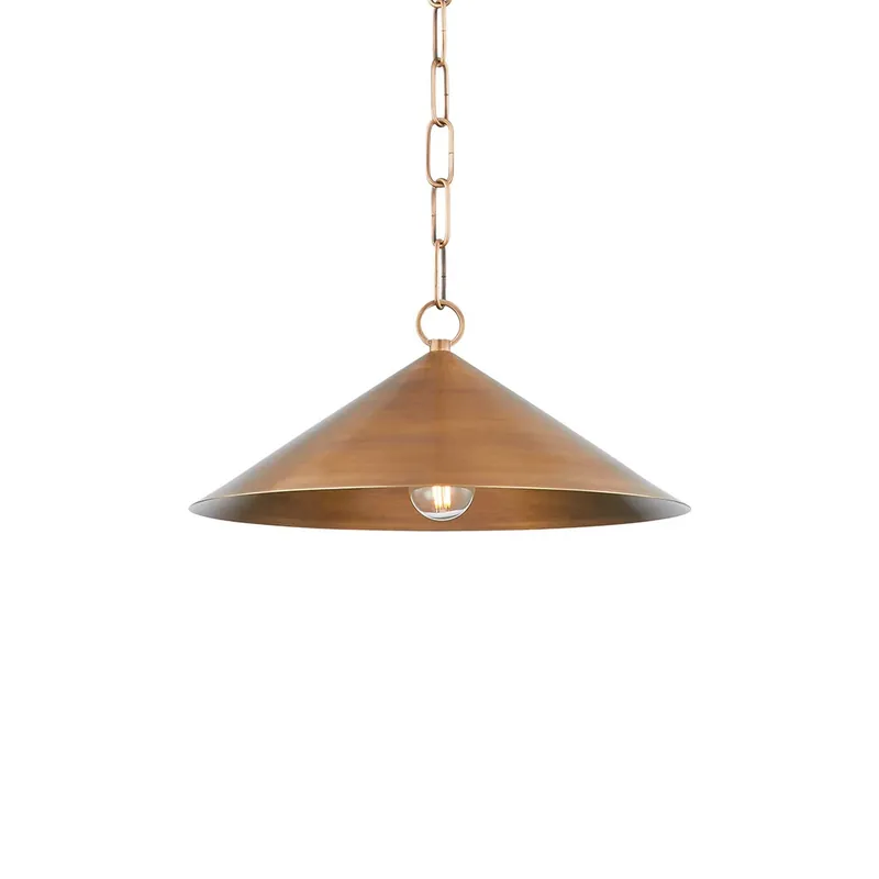Midvale - Lustre industriel en laiton conique