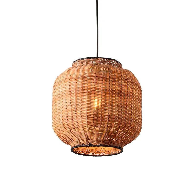 Tupai - Lustre rotin pour salle à manger bohème