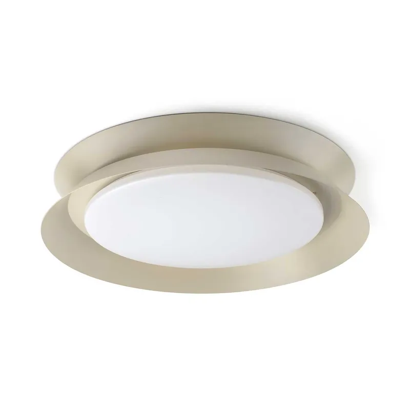 Tender - Plafonnier led rond en acier pour salon moderne