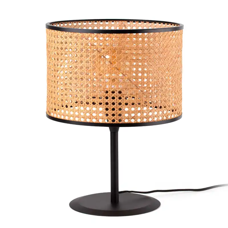 Mambo - Lampe en rotin à poser pour salon bohème