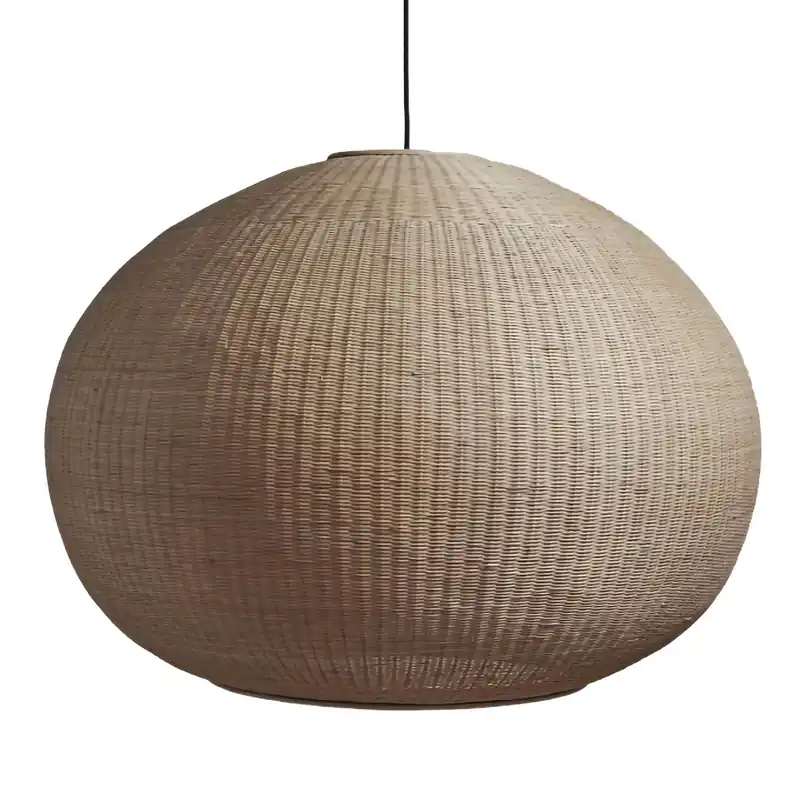 Figo - Grand lustre XXL en rotin pour salon